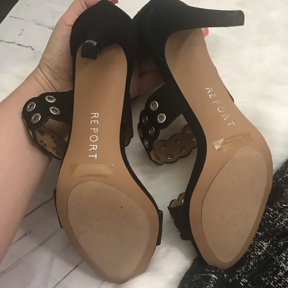 NWT Report Black Hardware Apollo Zipper Heels - Picture 8 of 8